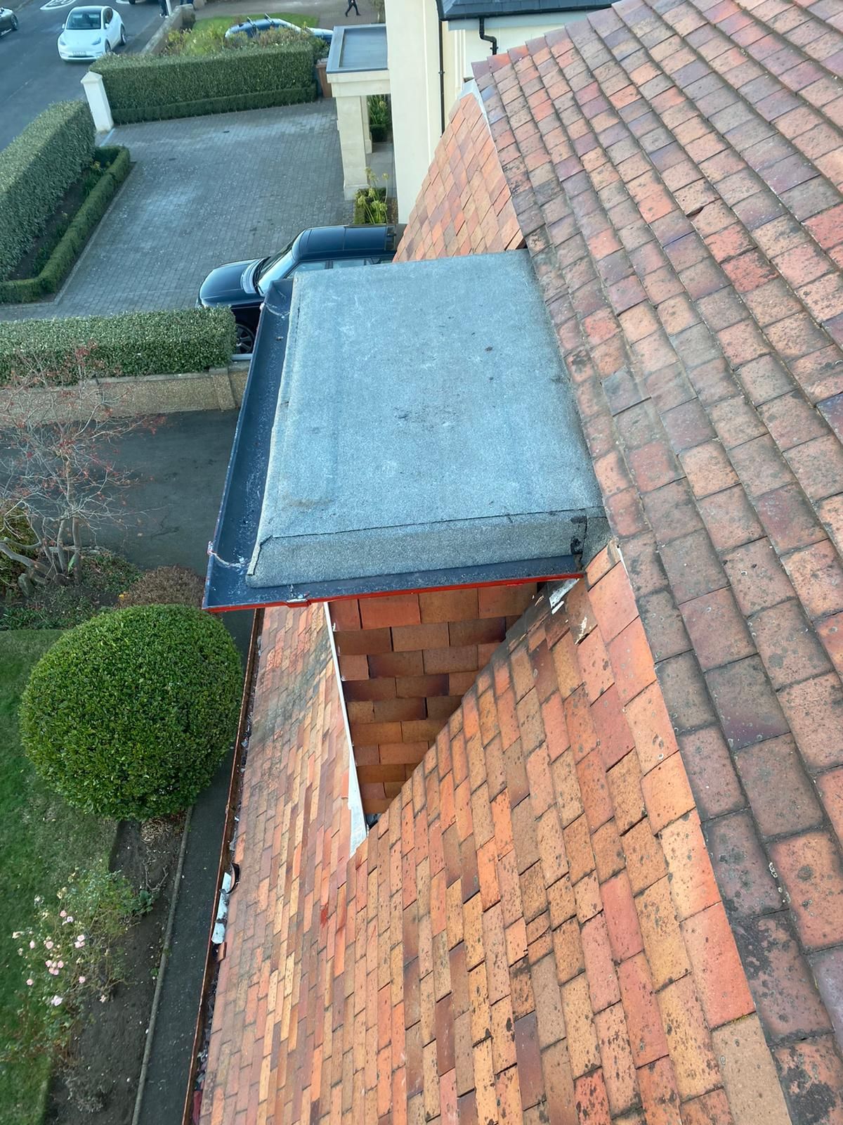 A picture of a repaired dormer flat roof by Prestige Roofing in Edinburgh. Often a source of problems for homeowners, we can advise on the best materials for new roofs and the best approach for repairing problems.